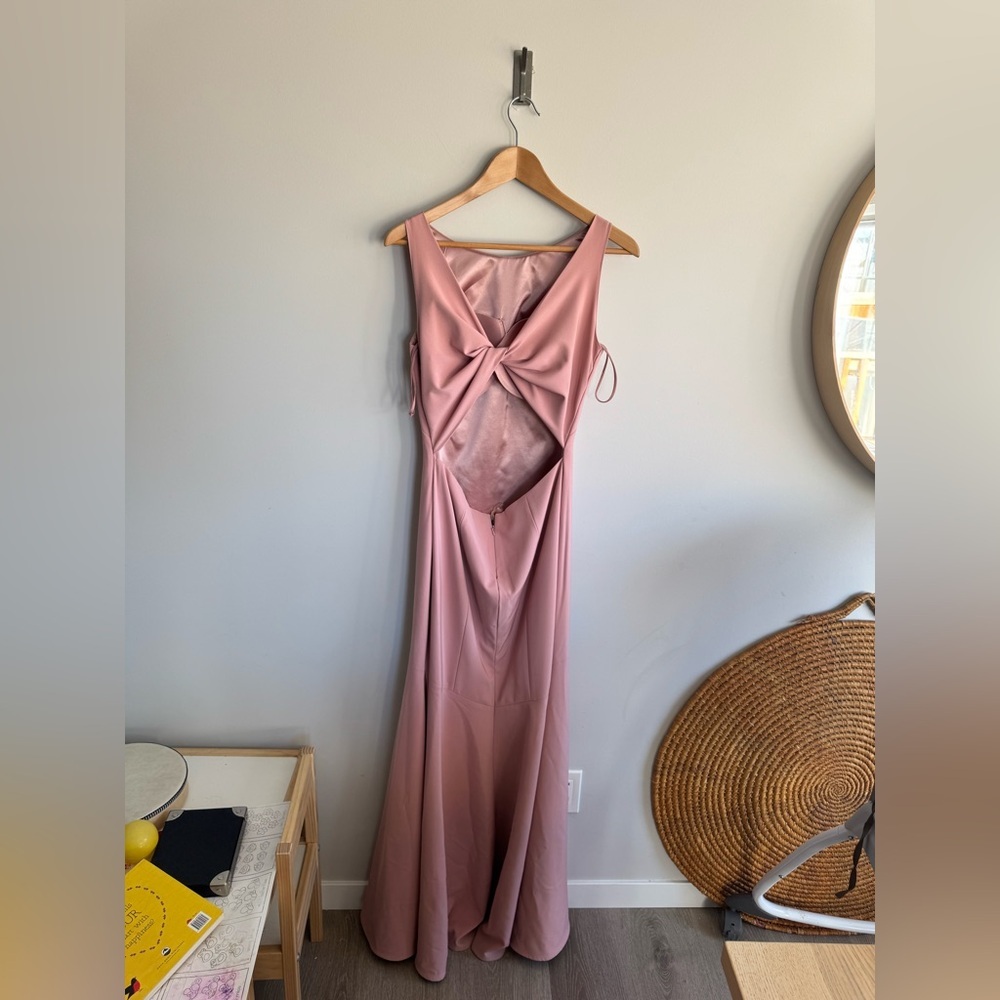 Theia Blush Pink Maxi Dress - Picture 3 of 5